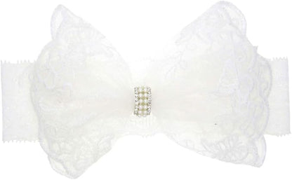 Lace Bow Headband Turban for Baby Girls Lace Beanie Cap JBC18