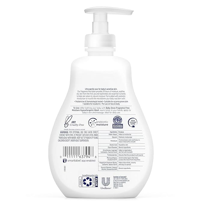 Baby Dove Sensitive Moisture Face and Body Lotion 13 oz(Pack 4)