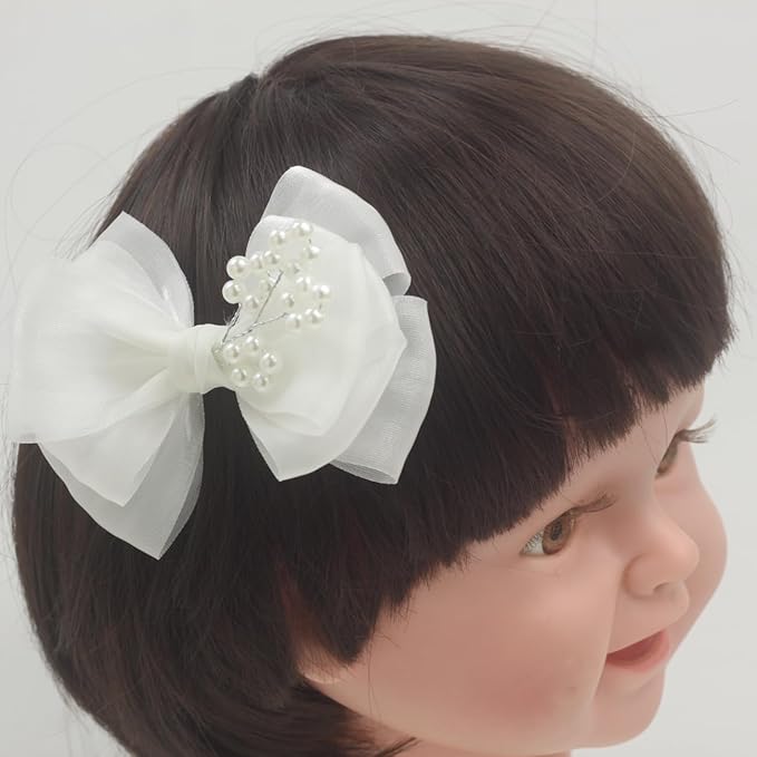 Off White First Communion Hair Accessories Pearl Tree Embellishments White -1Pcs