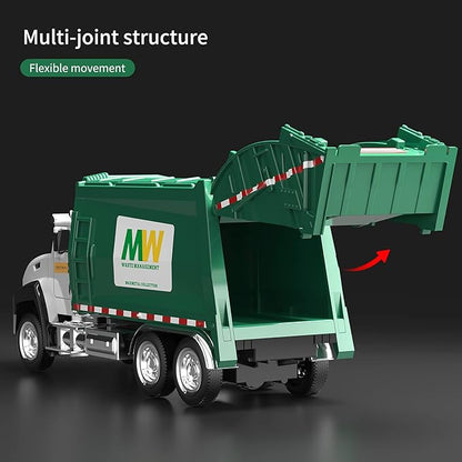 TEMI 3 Pack of Diecast City Transport Vehicles, Garbage 1/50 Scale