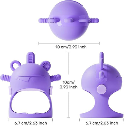 NCVI Baby Silicone Teether Hand Grip for 0-6 Months, Never Drop Baby Sucking Teething Relief Hand Held