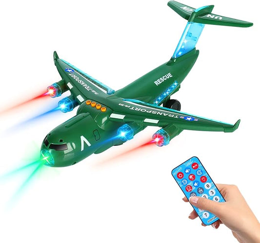 ele ELEOPTION Transport Airplane Toy Aeroplane Infrared Remote Control Plane 3 4 5 6 7 8