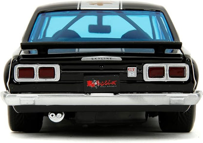 Tokyo Revengers 1:24 1971 Nissan Skyline GT-R Die-Cast Car & 2.75" Mikey Figure, Toys for Kids and Adults