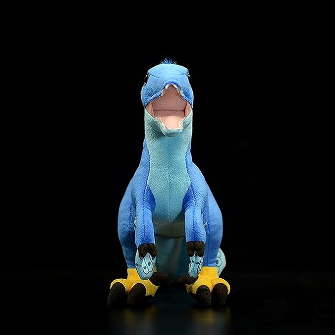 ZHONGXIN MADE Simulation Microraptor Dinosaur Stuffed Plush Toy - 18inch Blue Dinosaur Utahraptor Tyrannosaurus Plushie, Figurines Stuffed Toys Soft, Gifts Collectible for Kids