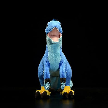 ZHONGXIN MADE Simulation Microraptor Dinosaur Stuffed Plush Toy - 18inch Blue Dinosaur Utahraptor Tyrannosaurus Plushie, Figurines Stuffed Toys Soft, Gifts Collectible for Kids