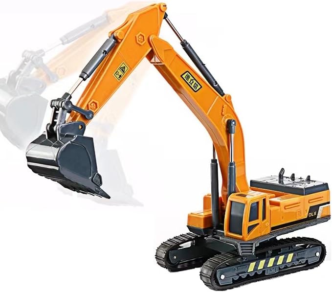 ZUKULIFE Construction Truck Toy Set Vehicles Site Playset, Flatbed Truck Excavator 3 4 5 6