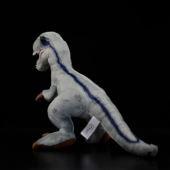 ZHONGXIN MADE Velociraptor Dinosaur Plush - Simulation 17inch Gray Velociraptor Stuffed Animal Tyrannosaurus Plushie Toy, Soft Figurines Dinosauria Stuffed Toys, Gifts Collectible for Kids