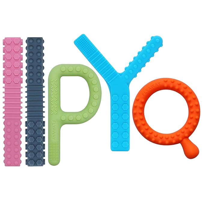 Sensory Toys for Kids with Autism, 5 Pack Autism Toys Silicone Baby Teething Toys for ADHD