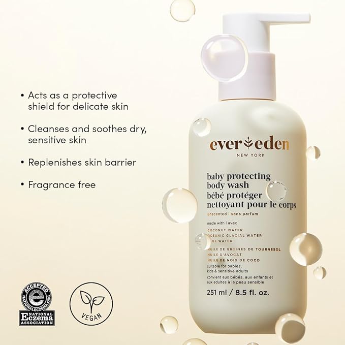 Evereden Protecting Baby Body Wash and Shampoo 8.5 oz. | Clean and Gentle Baby Care