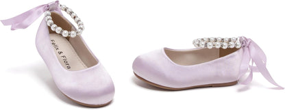 Felix & Flora Girls Toddler Little Ballet Shoes - Flower