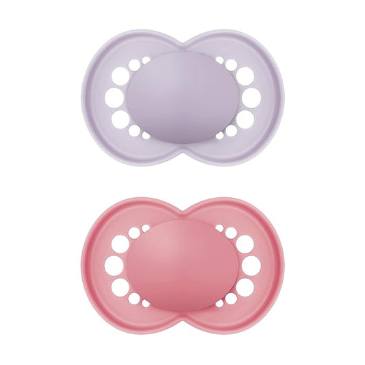 MAM Original Matte Baby Pacifier, Nipple Shape Helps Promote Healthy Oral Development ,6-16 Months(Pack 2)