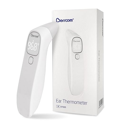 Berrcom Forehead and Ear Thermometer for Adults and Kids, Digital 1s Measurement