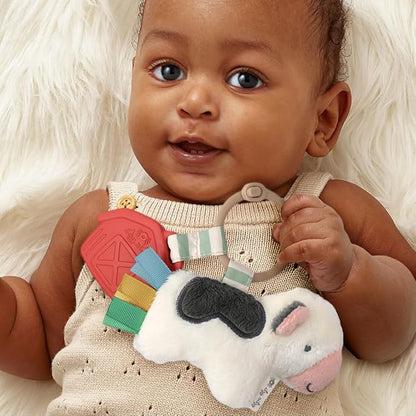 Itzy Ritzy Infant Toy & Teether - Itzy Pal Baby Teething Toy Includes Lovey, Crinkle Sound