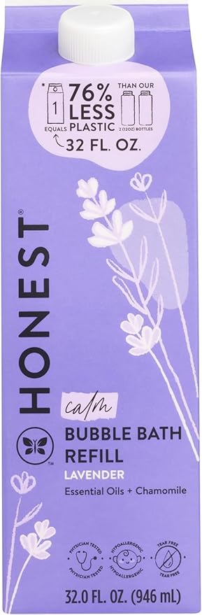The Honest Company Foaming Bubble Bath Refill Carton | Gentle for Baby 32 fl