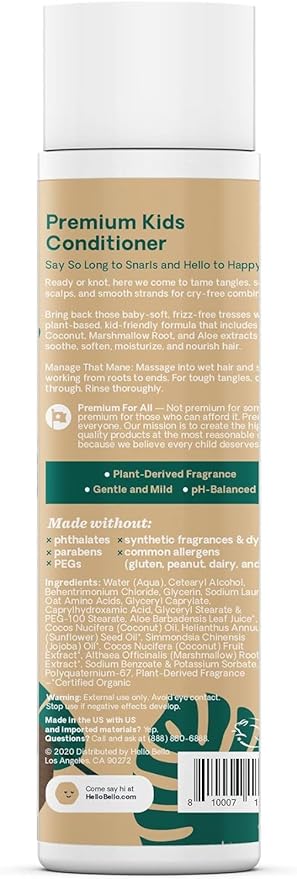 Hello Bello Creamy Coconut Tear-Free Shampoo & Body Wash - 10 oz + Conditioner