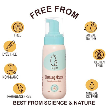 Cleansing Mousse: Natural Baby Body Wash Foam with Dunaliella Salina, Dead Sea Minerals 6.76 Oz