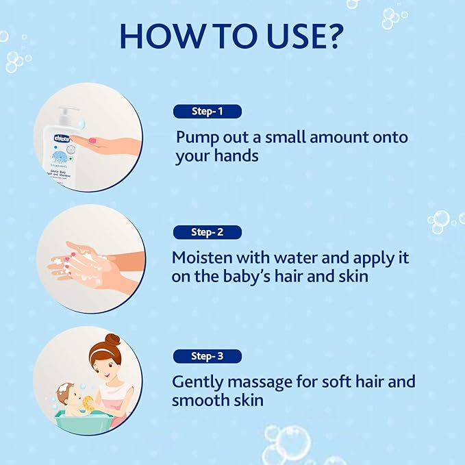 Chicco Baby Moments Gentle Body Wash and Shampoo (500ml)