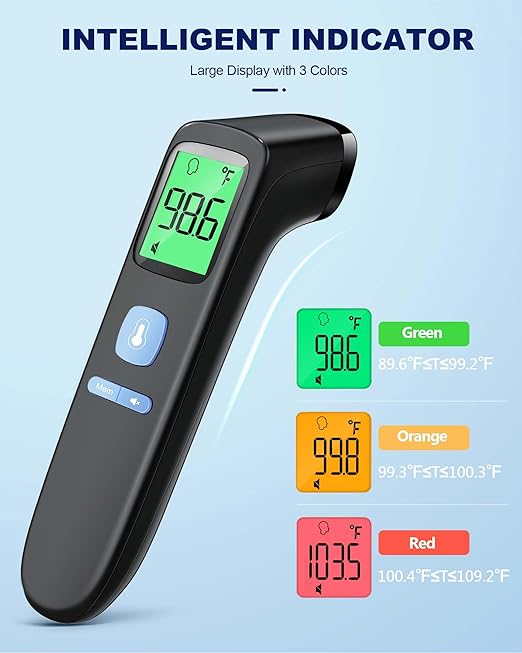 ANMEATE No-Touch Forehead Thermometer for Adults, Infrared Digital Thermometer for Kids