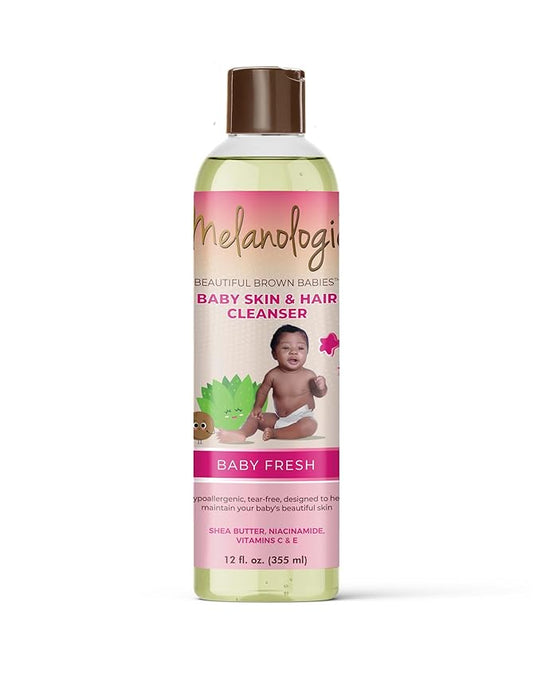 Beautiful Brown Babies Nourishing Gentle Baby Skin and Hair Cleanser, Sulfate- 12 oz