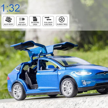 1:32 Scale Model X Alloy Car Model Diecast Toy Vehicles for Kids, Car Model Toy，Pull Back Alloy Car with Lights and Music