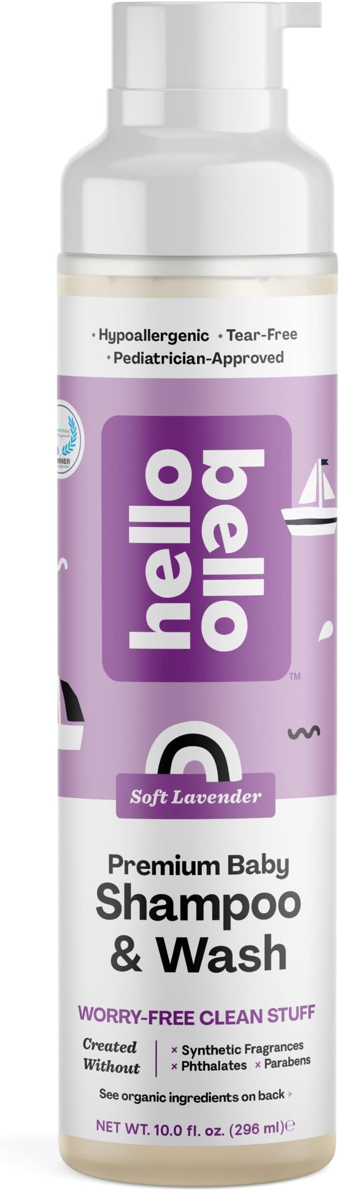 Hello Bello Shampoo & Body Wash - Gentle Hypoallergenic Tear-Free Formula for Babies and Kids 10 FL