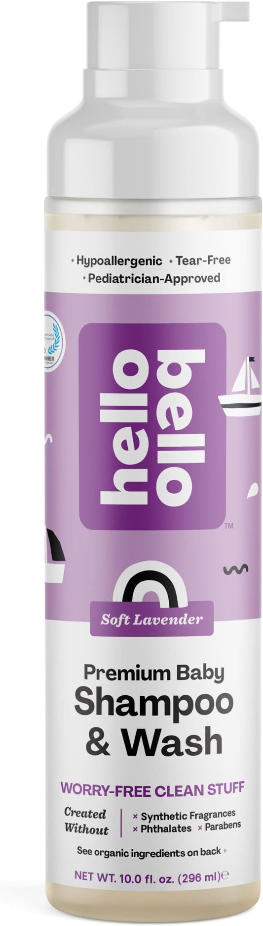 Hello Bello Shampoo & Body Wash - Gentle Hypoallergenic Tear-Free Formula for Babies and Kids 10 FL