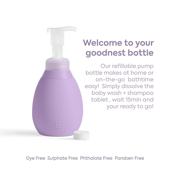 Goodnest© Newborn & Baby Bathtime Bundle, 3-in-1 Baby Shampoo + +12oz Pump