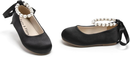 Felix & Flora Girls Toddler Little Ballet Shoes - Flower
