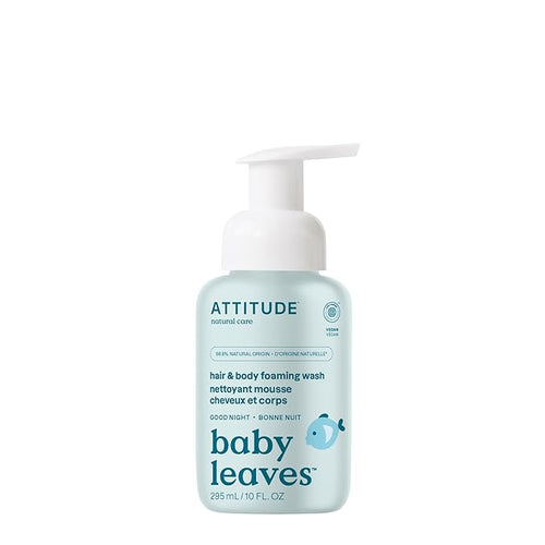 ATTITUDE 2-in-1 Hair and Body Foaming Baby Wash, EWG Verified Shampoo Soap 10 Fl