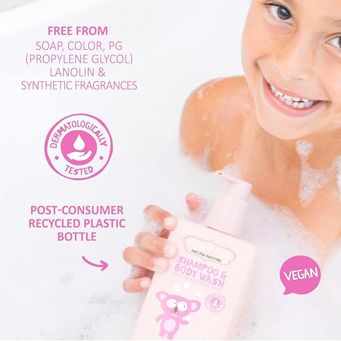 Jack N' Jill Natural Bathtime Kids Shampoo and Body Wash - Suitable for Sensitive Skin, Dermatologically Tested 300 mL 1)