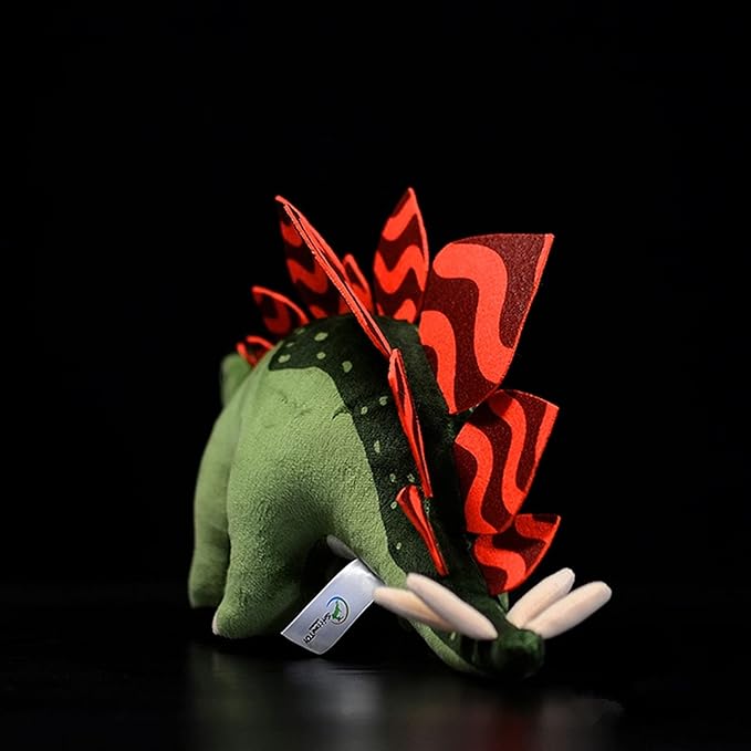ZHONGXIN MADE Simulation Stegosaurus Dinosaur Stuffed Plush Toy - 16inch Green Dinosaur Tyrannosaurus Plushie, Figurines Stuffed Toys Soft, Gifts Collectible for Kids