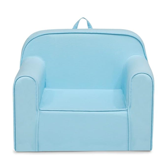 Delta Children Cozee Chair for Kids for Ages 18 Months and Up, Light Blue