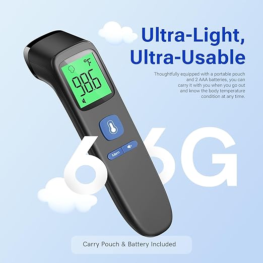 Digital Thermometer for Adults and Kids, Fast Accurate Thermometer with Fever Alarm 1S Reading