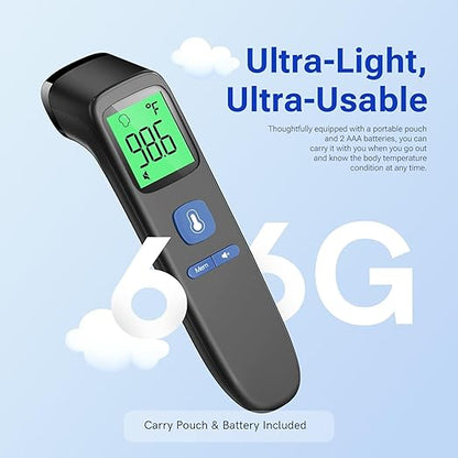 Digital Thermometer for Adults and Kids, Fast Accurate Thermometer with Fever Alarm 1S Reading