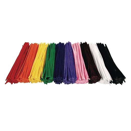 Colorations Red Chenille Stem Pipe Cleaners, Pack of 100, Arts & Crafts, Decorating, STEM, Single Color, Activities for Kids, Crafting, Straw Cleaner, DIY
