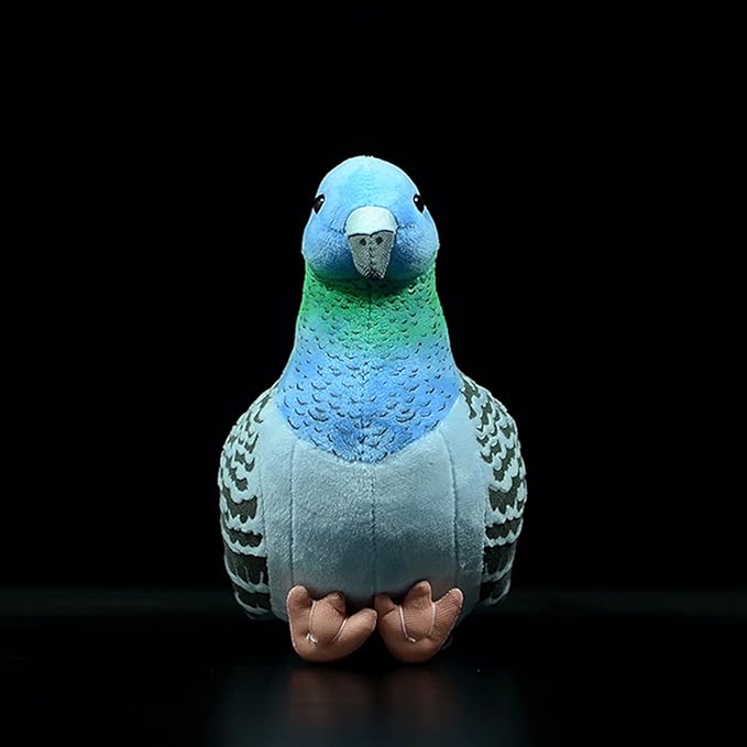 ZHONGXIN MADE Simulation Blue Pigeon Plush Toy - 10 inch Pigeon Blue Stuffed Animal Toy, Cute Pigeon as Gift for Kids