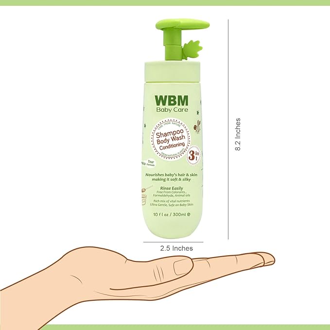 WBM Care 3 in 1 Baby Shampoo, Body Wash & Conditioner 10 oz 2 |