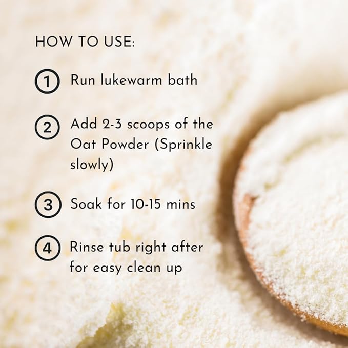 Oatmeal Baby Bath Powder by Irene Organics with Colloidal Oatmeal for Treatment of Eczema, Diaper Rash 2 Pack