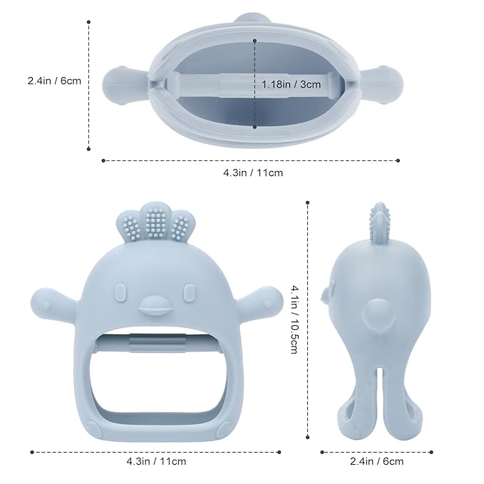 AIXMEET Chick Baby Teething Toys, Teether Toy for Babies 0-6 Month 0-6 Months