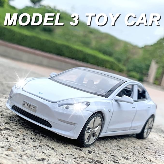 1:32 Scale Model 3 Alloy Car Model Diecast Toy Vehicles for Kids, car Model Toy，Pull Back Alloy Car with Lights and Music