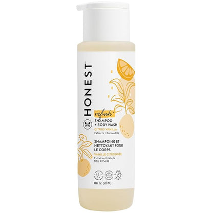 The Honest Company 2-in-1 Cleansing Shampoo + Body Wash | Gentle for Baby 18 fl