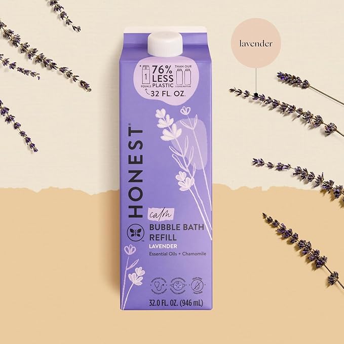 The Honest Company Foaming Bubble Bath Refill Carton | Gentle for Baby 32 fl