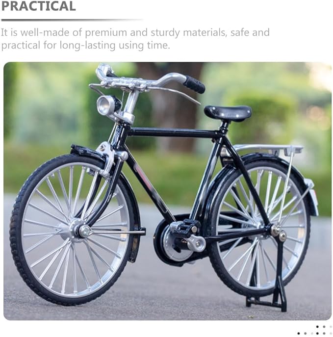 HOMSFOU Alloy Mini Bicycle with Inflator: Miniature Bike 1: 10