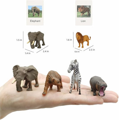 36 Small Animal Figurines Learning & Education Toys, Plastic Realistic Dinosaur Zoo Jungle Safari Sea Ocean Animal Figures, Preschool Learning Activities Matching Game Science Toys