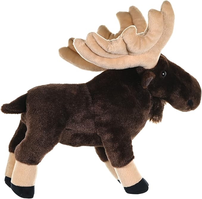 Wild Republic Moose Plush, Stuffed Animal, Plush Toy, Gifts for Kids, Cuddlekins 12"