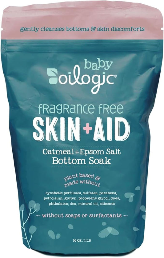 Oilogic Baby Essentials Oatmeal Epsom Salt Bath Soak, Skin &