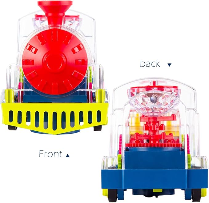 Berry President Transparent Electric Gear Train Toy with Flashing Lights 2 3 4 5