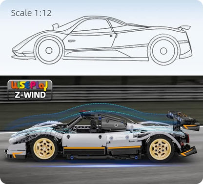 Collectible Model Car Kits for Adults to Build – Car Models Kits to build for Adults and Kids- Model Car Building Set 1:12 Scale with 959 Pieces - Great Birthday Gift for Adults, Teenagers and Kids