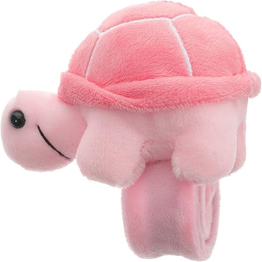 Abaodam Turtle Slap Bracelet Plush Animal Slap Band Toy Hugger Slap Bracelet Cute Wristband for Kids Birthday Party Favors Pink, 10X7.5CM, WJ60386LPW37K722T