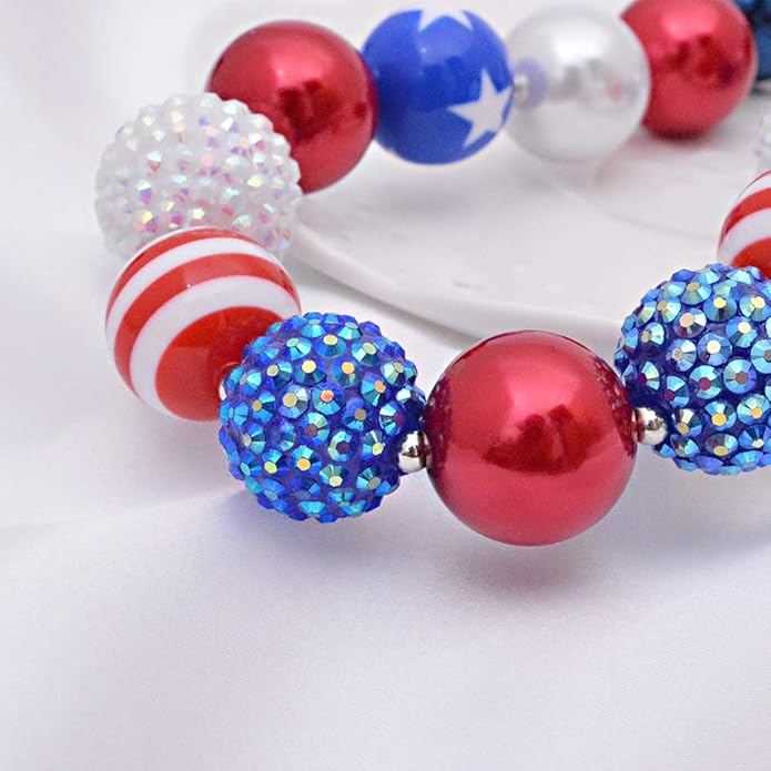Sunrade Dress Up Jewelry for Little Girls Kids Necklaces Fashion Girls Chunky Beads Bubblegum Necklace and Bracelet Set Toddler Jewelry Costume Play Necklace